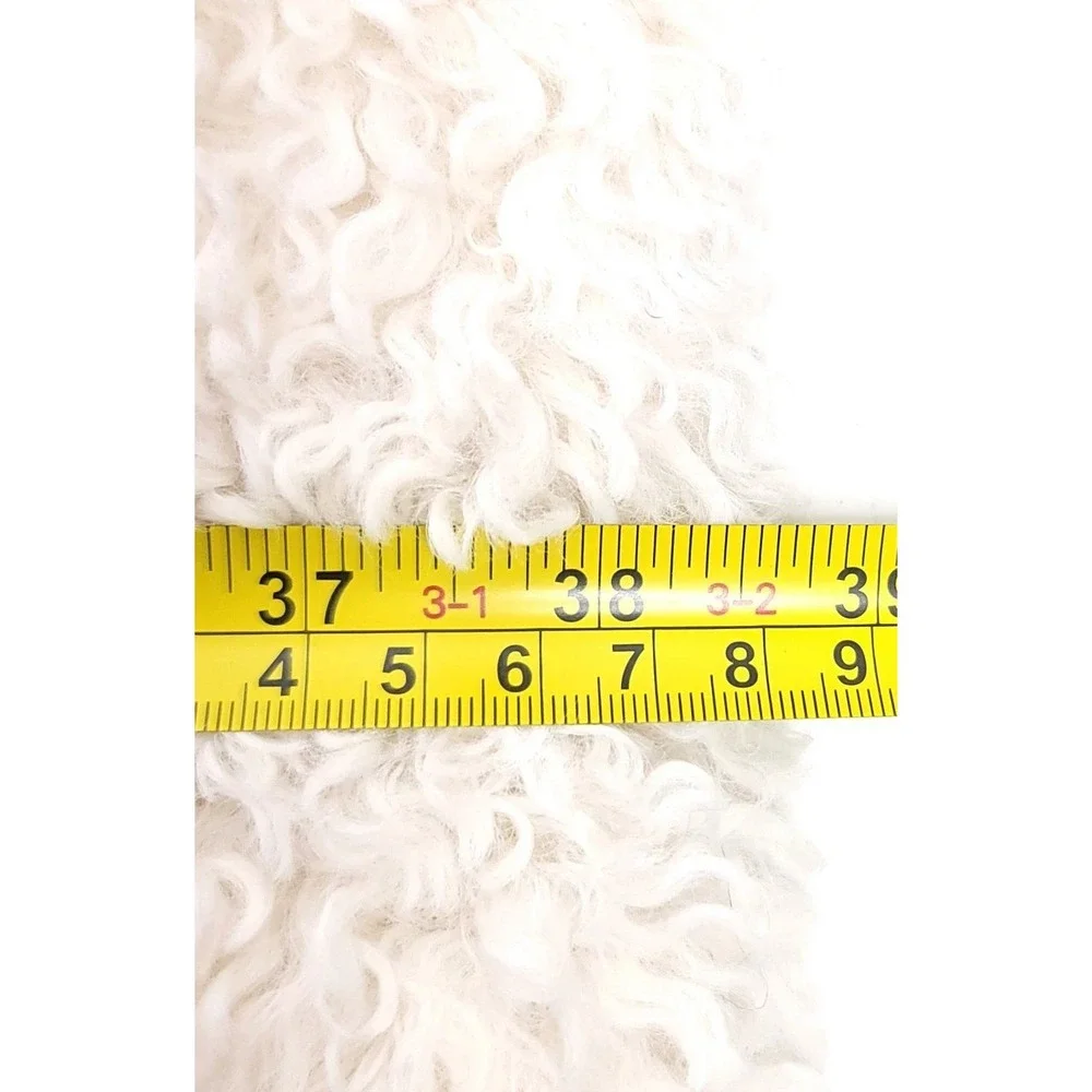 Adrienne Landau Ivory Faux Fur Boa Scarf Wrap Pull Through‎ OS